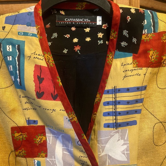 Vintage Canvasbacks by Lutron & Horsfield Mustard Linen Blazer - Picture 3 of 16